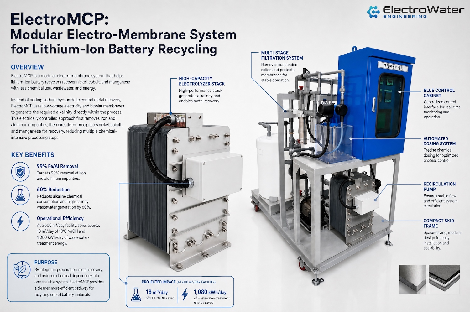 ElectroMCP modular resource-recovery system overview